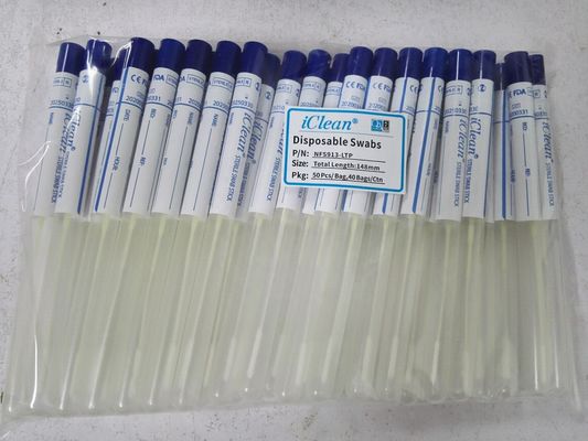 Écouvillons buccaux assemblés d'ADN pour prélever l'écouvillon stérile de transport de fibre en nylon avec le tube