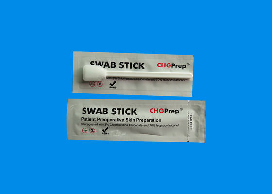 Astuce de mousse de Chg Swabsticks de gluconate d'alcool de kc 70% IPA et de Chlorhexidine de 2%