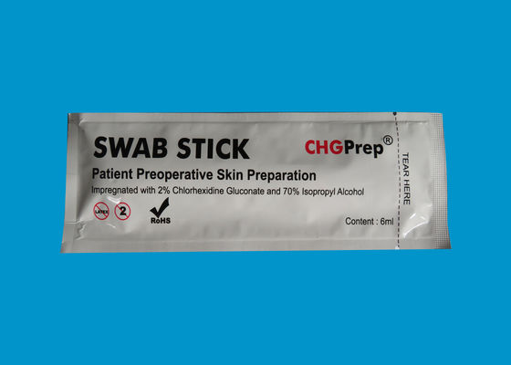 Le Chlorhexidine préparant CHG tamponne le bâton