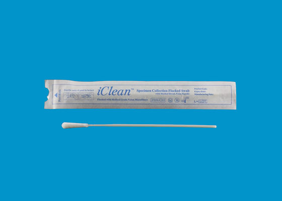 Échantillonnage de la tête assemblée stérile de flocage oro-pharyngée d'écouvillon buccal médical de joue de nylon