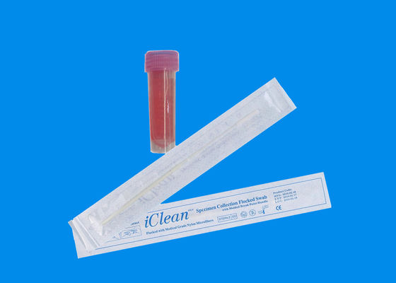 Le bâton de virus s'est assemblé les kits jetables de Vtm d'écouvillons d'Iclean avec l'écouvillon nasal