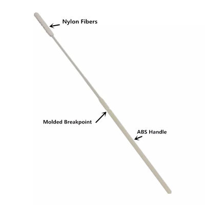 Écouvillon nasopharyngal et oro-pharyngé de fibre en nylon assemblée d'écouvillons d'amis de transport