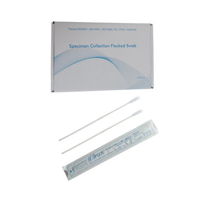 Écouvillon nasal d'essai en laboratoire de gorge de troupeau en nylon oral stérile jetable de transport médical