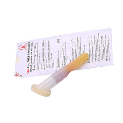 L'éponge médicale antiseptique de mousse de préparation de peau désinfectent l'applicateur chirurgical de chloraprep de gluconate de chlorhexidine