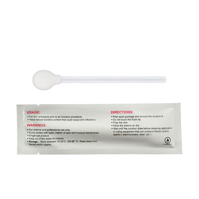 Bâton stérile de collection d'écouvillon de gluconate de Chlorhexidine pour la stérilisation de peau