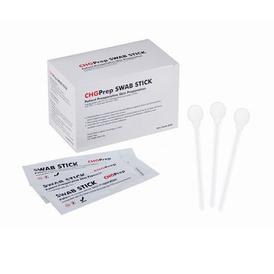 L'écouvillon de gluconate de Chlorhexidine de 70% IPA 2% CHG colle la stérilisation patiente de peau