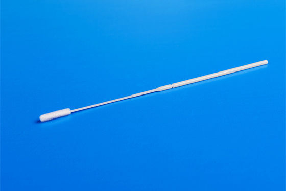 Échantillonnage de l'écouvillon nasal assemblé stérile de gorge en nylon de fibre d'écouvillon pour la grippe