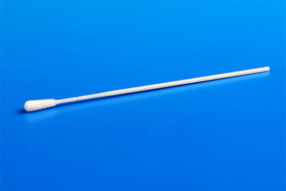Échantillonnage de l'écouvillon nasal assemblé stérile de gorge en nylon de fibre d'écouvillon pour la grippe