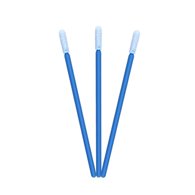 Écouvillon industriel d'astuce de mousse de cm FS1702 Microfib autour de la poignée bleue principale