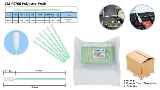 La double couche CM-PS766 a tricoté la tête flexible de nettoyage d'écouvillon de polyester