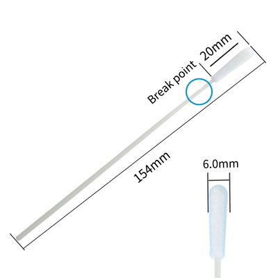 Tube d'échantillonnage jetable de virus d'ADN d'essai de bâton nasopharyngal nasal médical d'écouvillon