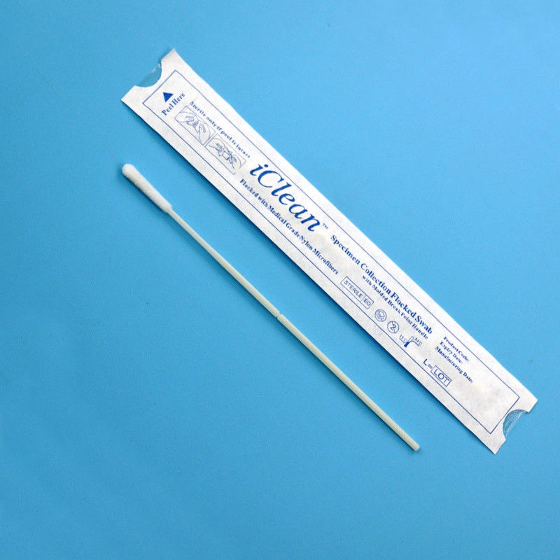 Écouvillon nasal d'essai en laboratoire de gorge de troupeau en nylon oral stérile jetable de transport médical